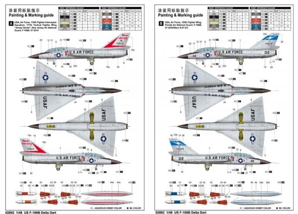 Trumpeter 02892 Us F-106B Delta Dart