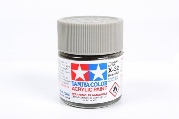 Tamiya 81032 X-32 Titanium Silver 23 ml