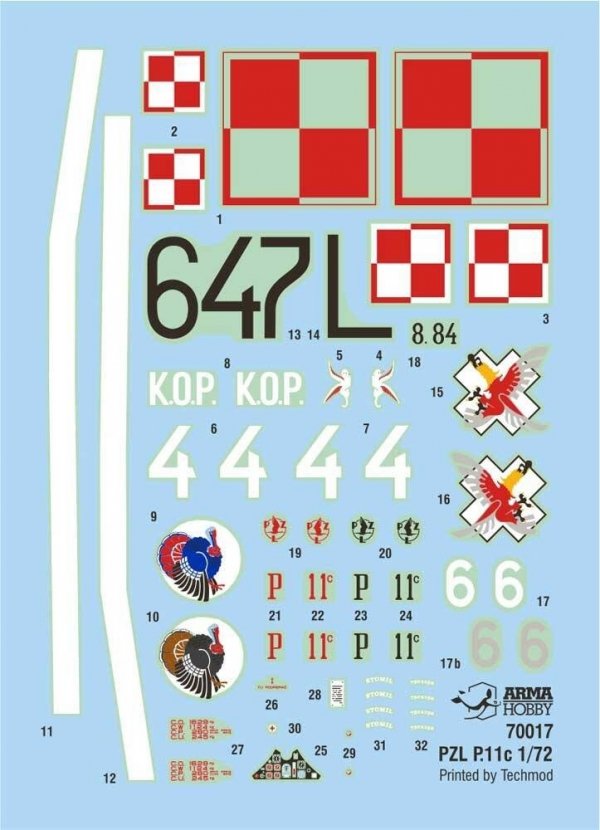 Arma Hobby 70017 PZL P.11c Kresy Model Kit 1/72