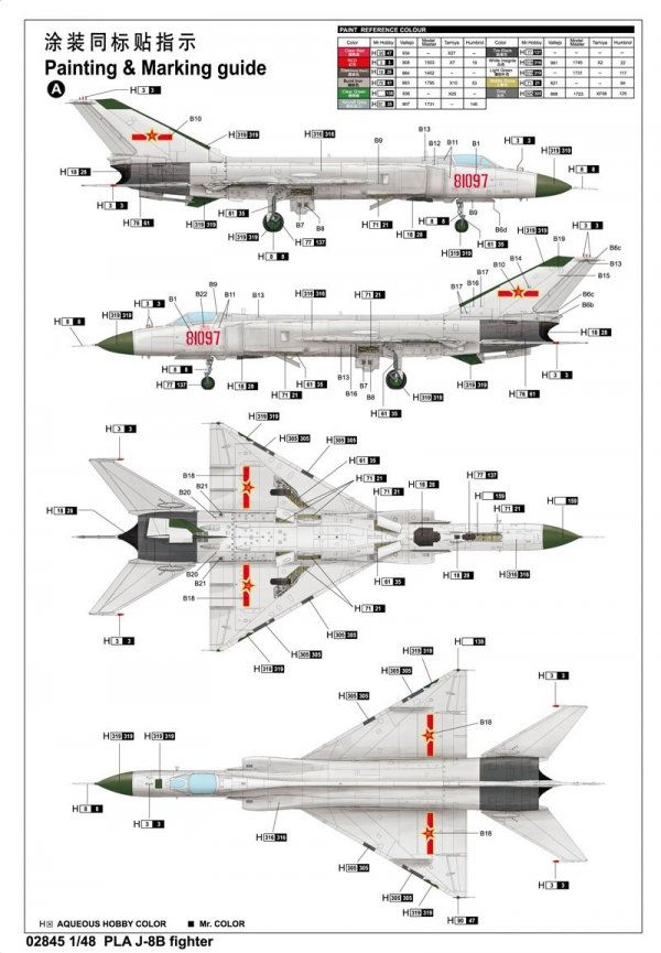 Trumpeter 02845 Pla J-8Iib Fighter