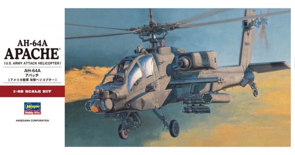 Hasegawa PT24-07224 AH-64A Apache U.S. Army Attack Helicopter 1/48