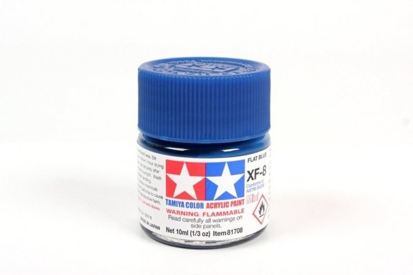 Tamiya 81708 Acrylic Mini XF-8 Flat Blue 10ml