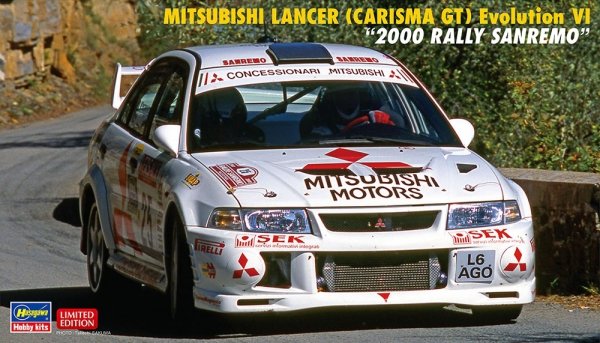 Hasegawa 20712 Mitsubishi Lancer (Carisma GT) Evolution VI &quot;2000 Rally Sanremo&quot; 1/24