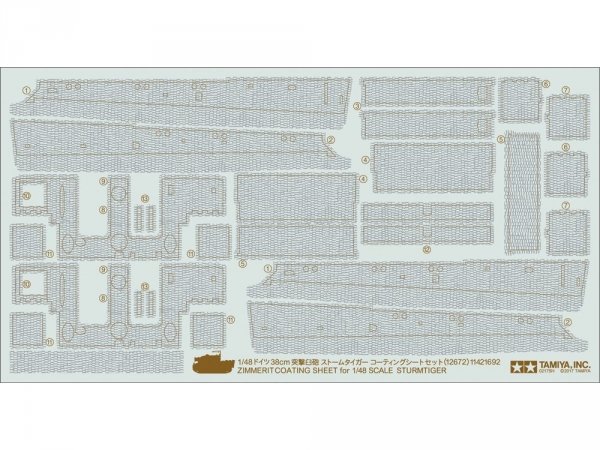 Tamiya 12672 1/48 Sturmtiger Zim Sheet
