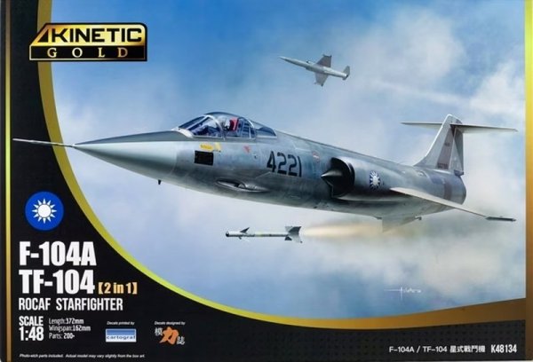 Kinetic 48134 F-104A/TF-104 2in1 ROCAF Starfighter 1/48