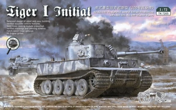 Border Model TK7205 Tiger I Initial Sd.Kfz.181 (Eared Tiger) 1/72