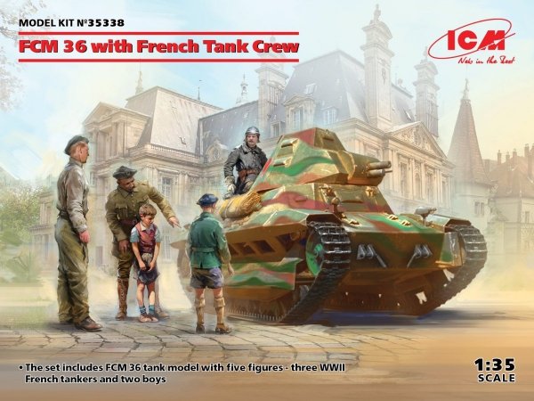 ICM 35338 FCM 36 with French Tank Crew