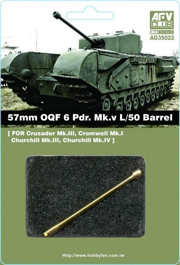 AFV Club AG35022 57mm OQF 6 Prd. Mk.V L/50 Barell 1/35