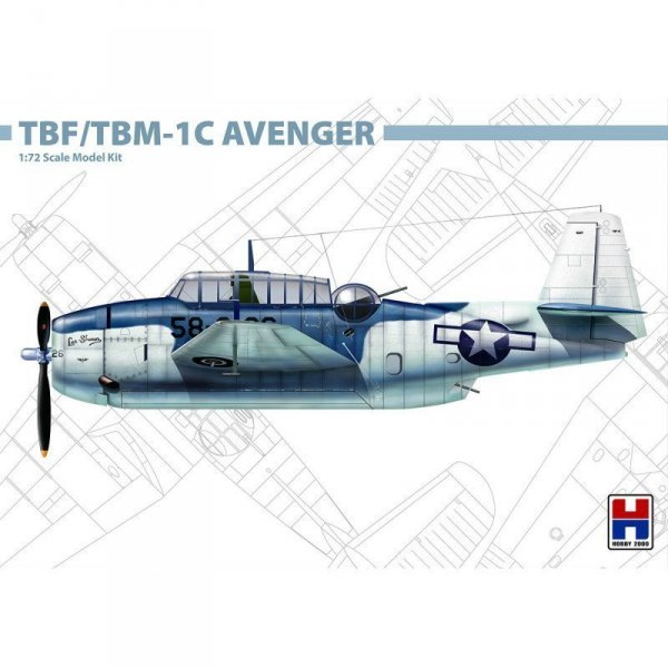 Hobby 2000 72009 TBF/TBM-1C Avenger 1/72 (Hasegawa+Cartograf)