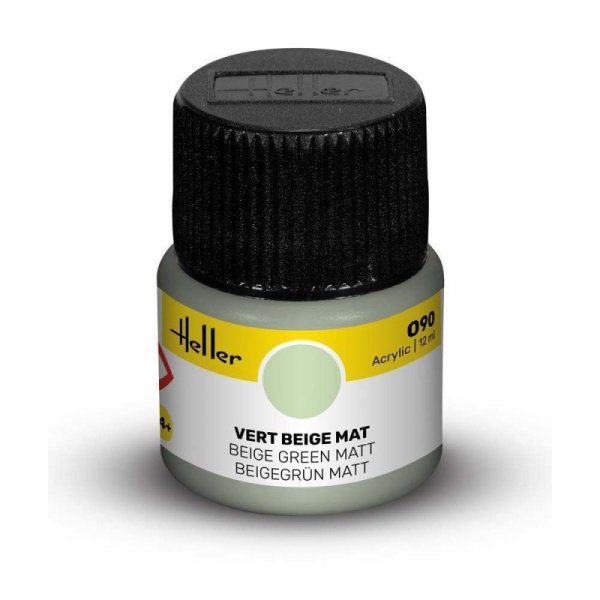 Heller Acrylic Paint 090 Beige Green Matt 12 ml