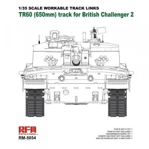 RFM-5054 TR60 (650mm) track for British Challenger 2
