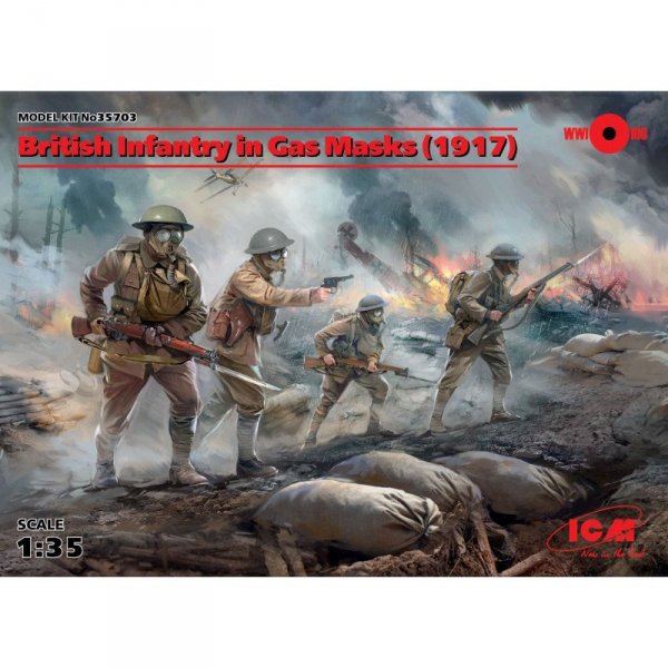 ICM 35703 British infantry in gas masks (1917) 1/35