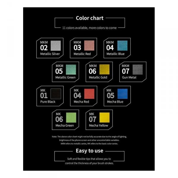 DSPIAE MK-01 Pure Black Soft Tipped Marker Pen