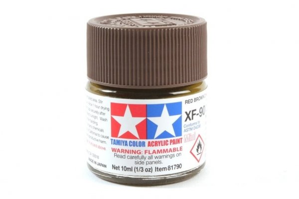 Tamiya 81790 Acrylic Mini XF-90 Red Brown 2 10 ml