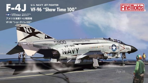 Fine Molds FF04 U.S. Navy Jet Fighter F-4J VF-96 &quot;Show Time 100&quot; 1/72