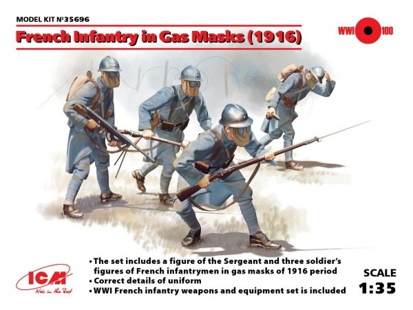 ICM 35696 French Infantry in Gas Masks
