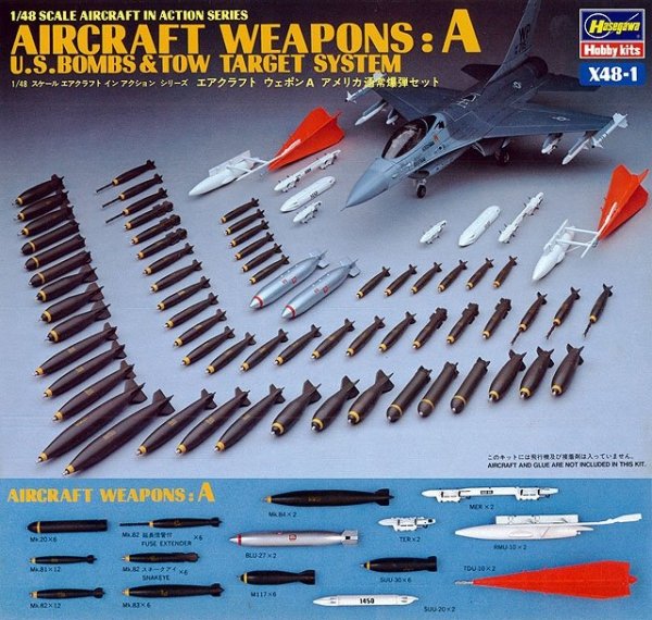 Hasegawa X48-1 - 36001 U.S.Aircraft Weapons A 1/48