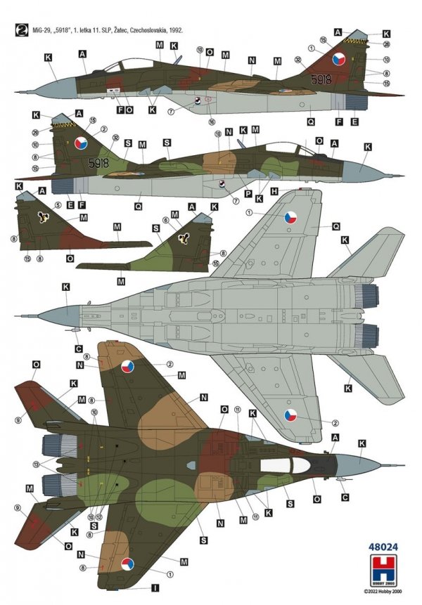 Hobby 2000 48024 MiG-29 Czech &amp; Slovak Air Force 1/48