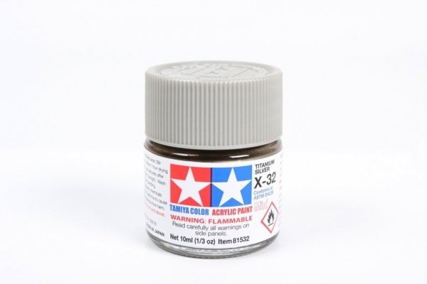 Tamiya 81532 Acrylic Mini X-32 Titanium Silver 10ml