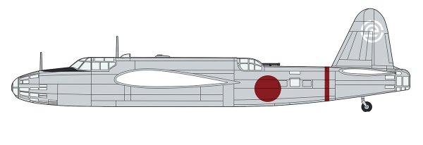 Hasegawa 02418 Nakajima Ki 49-I Type 100 Heavy Bomber Donryu (Helen) 'Hamamatsu Flying School'