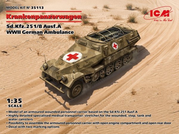 ICM 35113 Sd.Kfz. 251/8 Ausf. A Krankenpanzerwagen 1/35