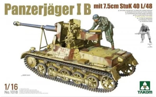 Takom 1018 Panzerjäger I B mit 7,5cm StuK 40 L/48 1/16