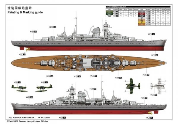 Trumpeter 05346 German heavy cruiser Blucher