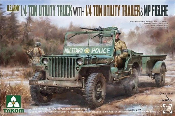 Takom 2126 1/4 ton utility truck w. 1/4 ton &amp; Fig. 1/35