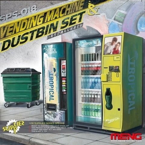 Meng SPS-018 Vending Machine & Dumpster Set