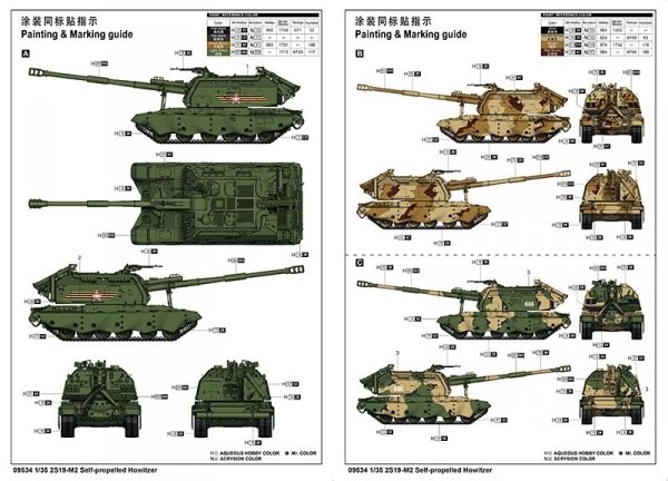 Trumpeter 09534 2S19-M2 S-P Howitzer