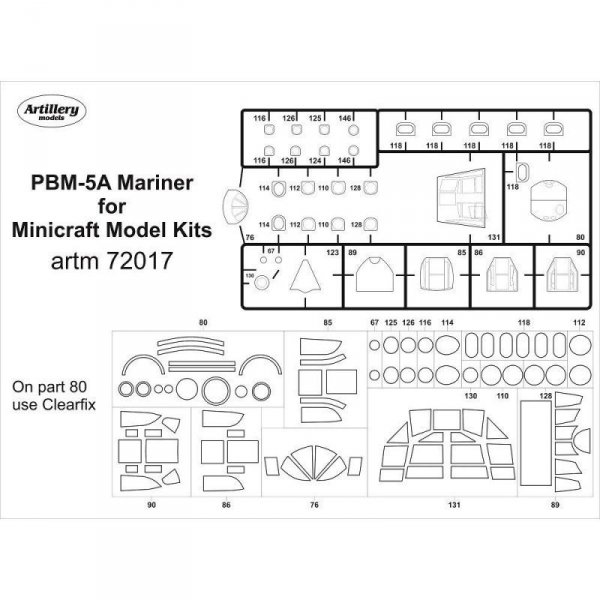 Fly ARTM72017 PBM-5A Mariner for Minicraft  maska
