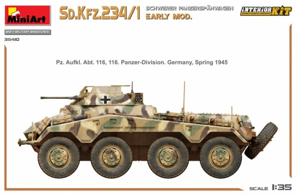 Mini Art 35410 Sd. Kfz. 234/1 Schwerer Panzerspahwagen Early Mod. Interior Kit 1/35