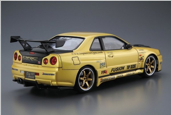 Aoshima 05984 1/24 TC#15 TopSecret BNR34 Skyline GT-R '02 (Nissan)