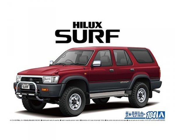 Aoshima 05698 1/24 MC#104 Toyota VZN130G Hilux Surf SSR-X Wide Body '91