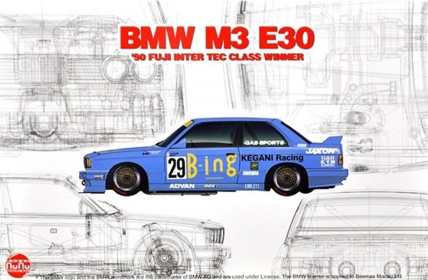 NuNu 24019 BMW M3 E30 Gr. A 1990 Fuji InterTEC Class Winner 1/24