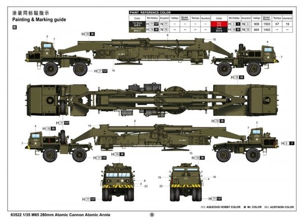 I LOVE KIT 63522 M65 280mm Atomic Cannon Atomic Annie 1/35
