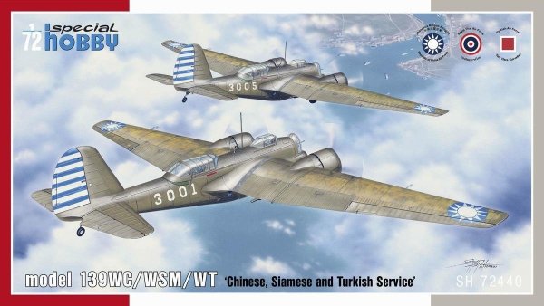 Special Hobby 72440 Model 139WC/WSM/WT &quot;Chinese, Siamese and Turkish Service&quot; 1/72