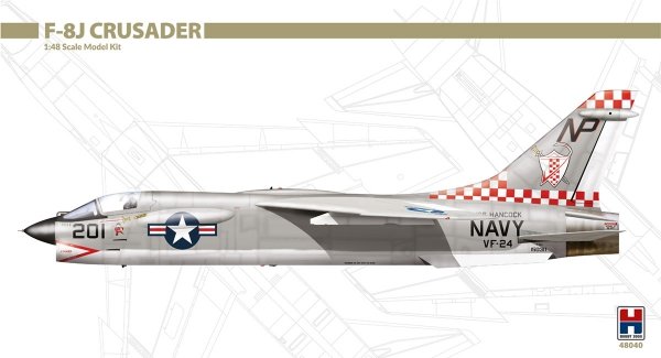 Hobby 2000 48040 F-8J Crusader 1/48 (Hasegawa+Cartograf)