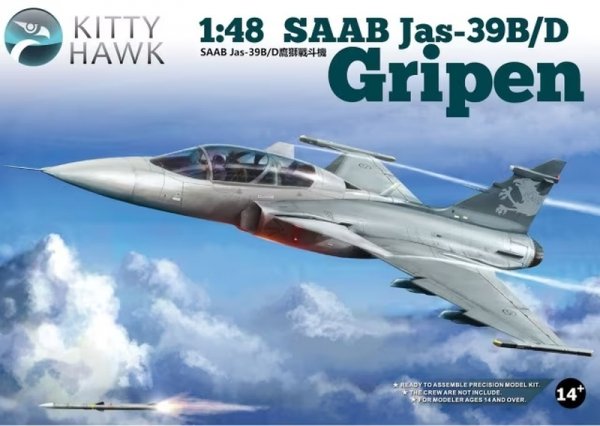 Kitty Hawk/Zimi Model 80118 Saab Jas-39 B/D Gripen 1/48