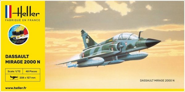Heller 56321 Starter Set - Mirage 2000 N 1/72