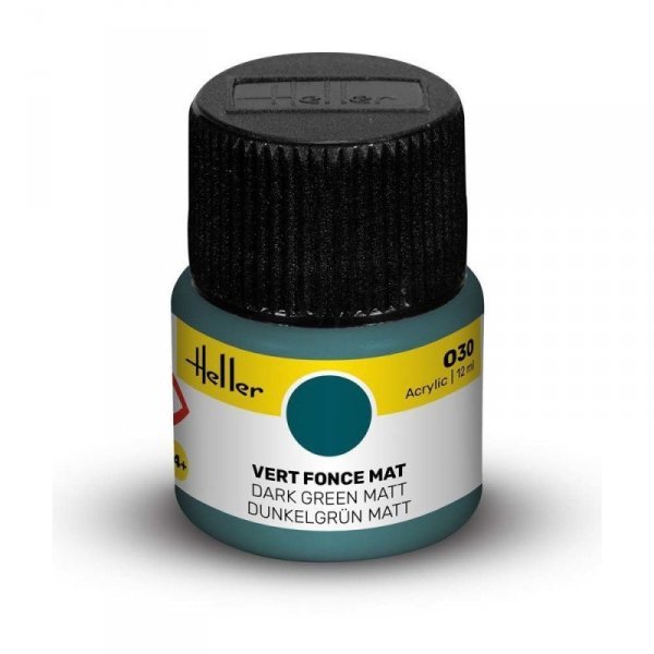 Heller Acrylic Paint 030 Dark Green Matt 12 ml
