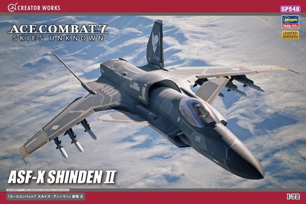 Hasegawa SP548-52348 ASF-X Shinden II Ace Combat 7 Skies Unknown 1/72