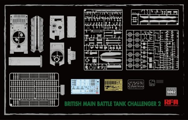 RFM-5062 Challenger 2 British Main Battle Tank with workable track links