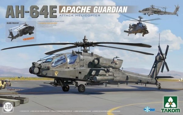 Takom 2602 AH-64E Apache Guardian Attack Helicopter 1/35