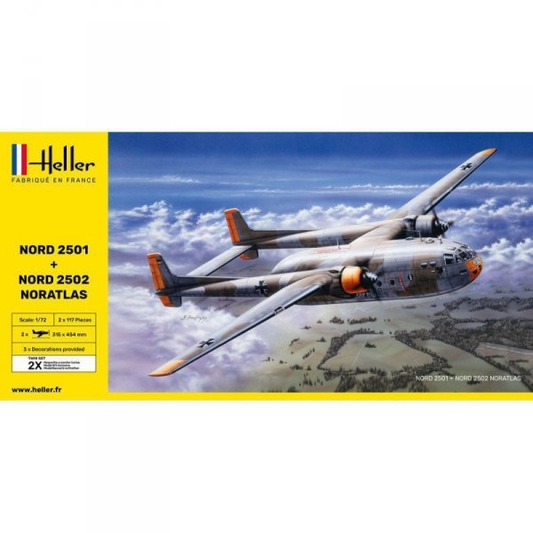 Heller 85374 Nord 2501 + Nord 2502 Noratlas Twin Set