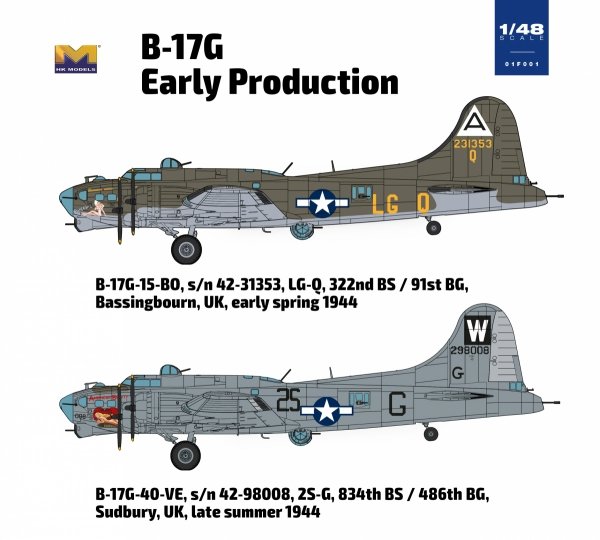 HK Models 01F001 1/48 B-17G Early Production