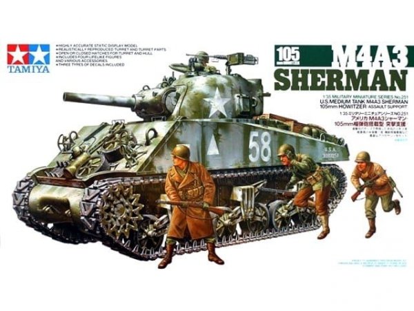 Tamiya 35251 M4A3 Sherman 105mm Howitzer