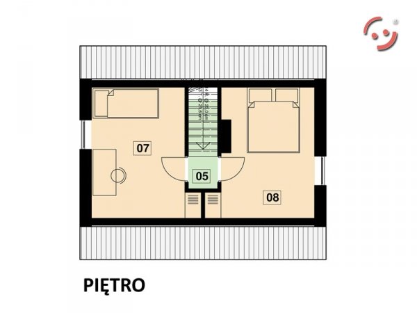 Projekt domu nowoczesnego OO4015 pow. 62,89 m2