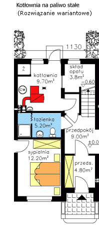 Projekt domu BS-12 z senioratką pow. 187,7 m2