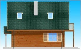 Projekt domu D0III Grześ drewniany pow.netto 119,47 m2